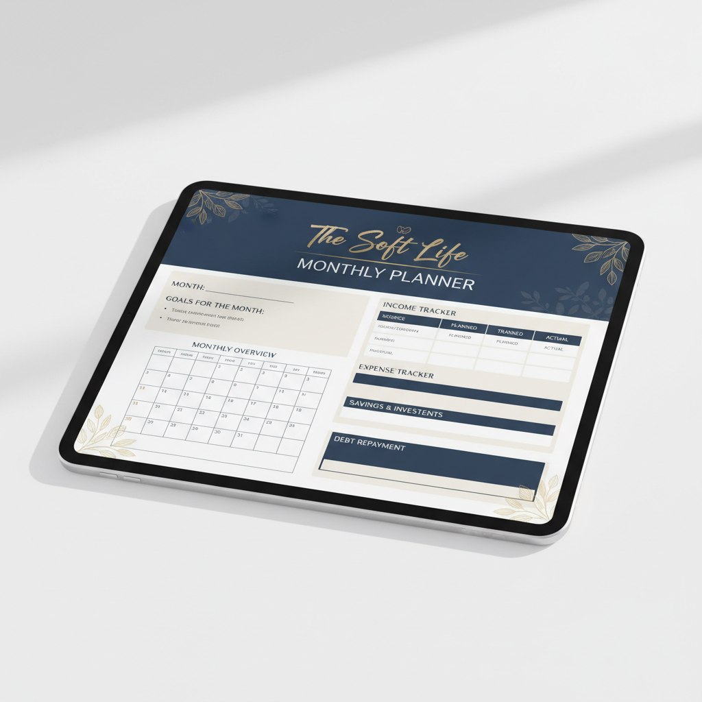 Soft Life Monthly Planner